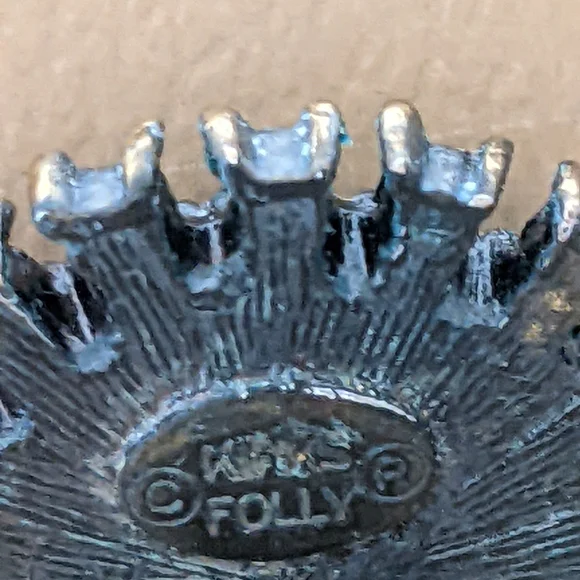 VINTAGE KIRKS FOLLY CLIP-ON EARRINGS - Picture 4 of 5